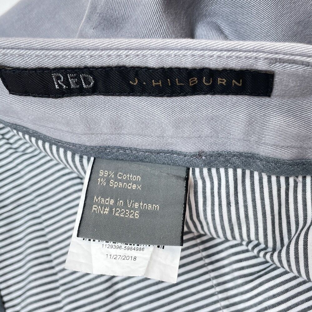 J. Hilburn Pants Men's Size 40 x 32 Gray‎ Casual Career Straight Fit Chino - Picture 5 of 8